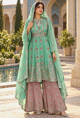 Damenanzug sharara gehrock - damenanzug,