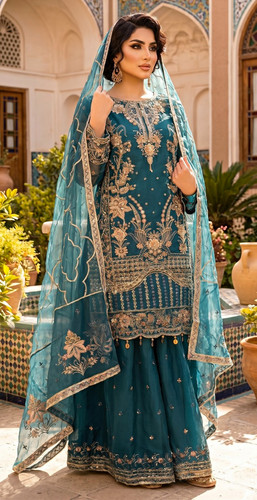Damenanzug sharara kameez - damenanzug,