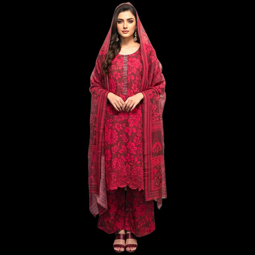 Damen hose kameez teilig rot - kameez, 3-teilig