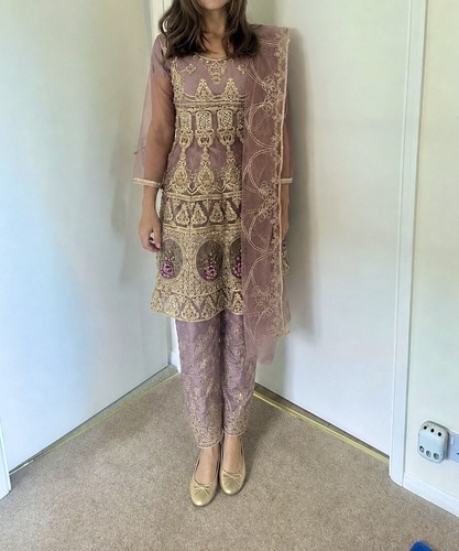 Flieder salwar kameez - flieder, größe