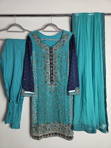 Vintage blauer schwerer - , salwar