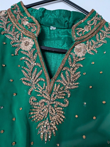 Damen kleid longtail - kleid, grün