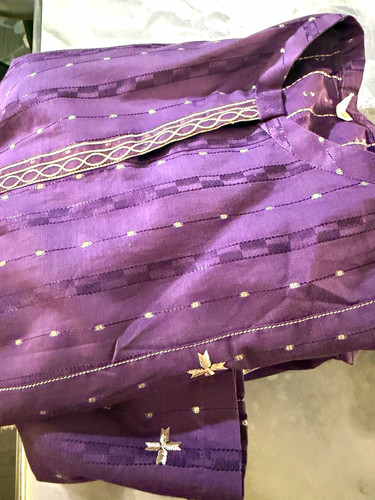 Nishat lila bestickt salwar - nishat,