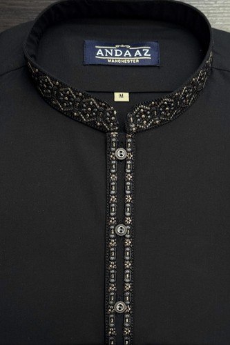Jungen shalwar kameez - kameez, schwarz